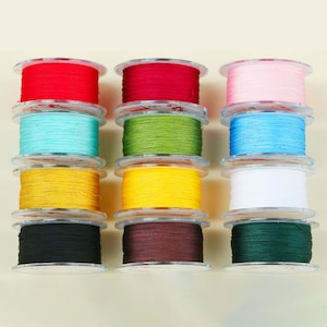 60 or 100meters braided thread (jade thread) - 0.4mm 0.8mm Thread - Red beading thread - 12 colors - Jewelry Making DIY Bracelet