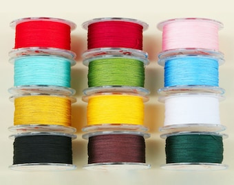 60 oder 100meter geflochtenes Garn (Jadegarn) - 0,4mm 0,8mm Faden - Rotes Perlengarn - 12 Farben - Schmuckherstellung DIY Armband