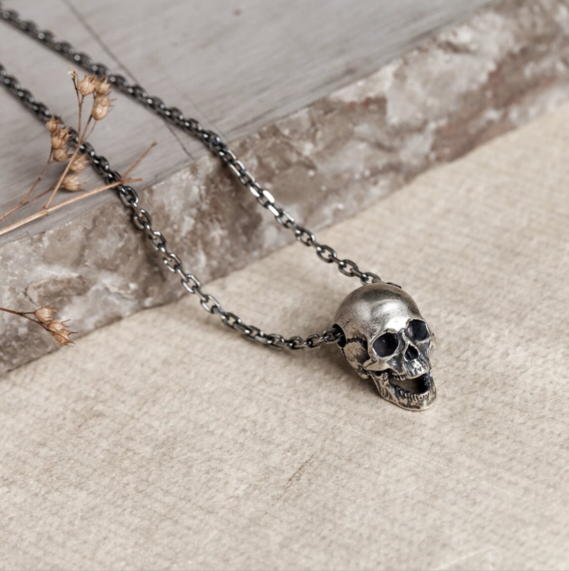 925 Silver Skull Beads Jewelry Making Paracord Handmade Unique Etsy