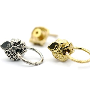 Brass Conchos Screw Back Leather Crafting DIY Animal Head Concho Handmade in detail Gold Silver Brass Bag Decoration