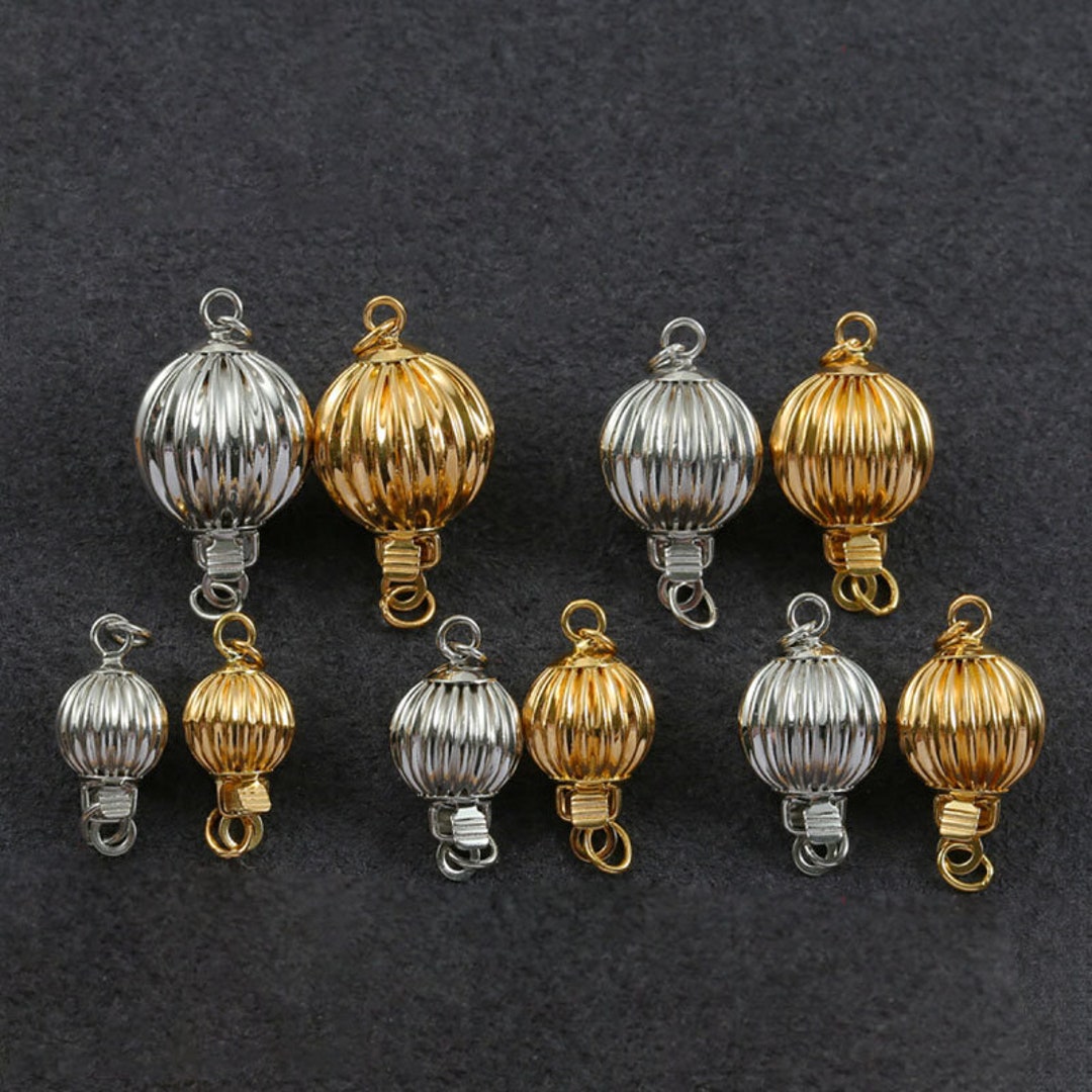 18K Gold Clasp - Yellow White Gold Clasps - Lantern Gold Findings ...