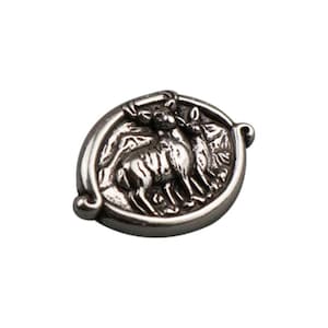 Leathercraft Embellishment, Brass Deer Concho, Leather Decor, Screw Back for mounting on Your Belt, Saddle Blanket, Hats, Wallet, Crafts