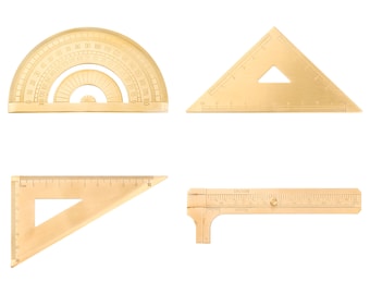 Liniaal Protractor Calliper Bass volledige set