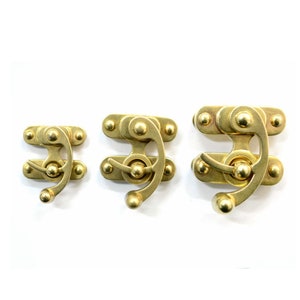 Fatto a mano Retro Style Swing Bag Chiusura Chiusura Lock Latch per mobili Scatola di legno Jewelry Case