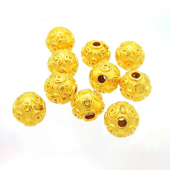 24k gold beads for jewelry making discount
