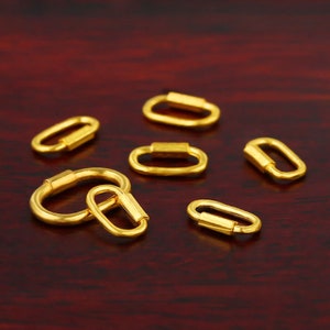 999 Pure Gold Handmade Ancient Buckle Clasps Hooks Bracelet Necklace Connectors Carbine Clasp for Jewelry Making Supplies