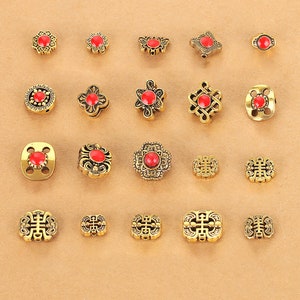 Metal Alloy Spacer Beads - Antique Gold Spacers - Gold Rondelle Spacers - Spacer Beads - Flower Spacers - Bracelet Beads