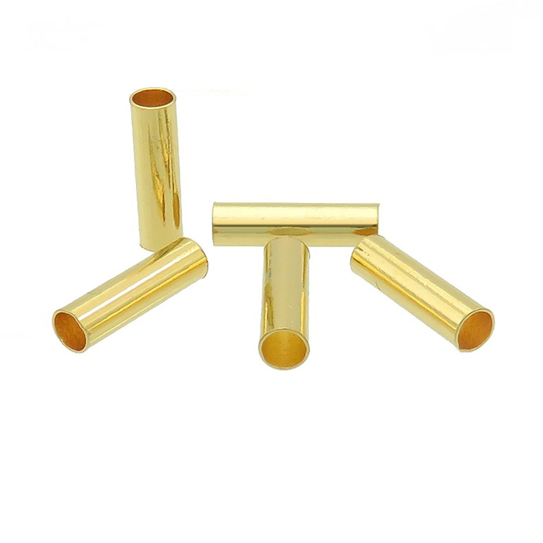 999 Pure Gold Spacer 3x11mm Smooth Tube Spacer Spacer Tubes Bracelet