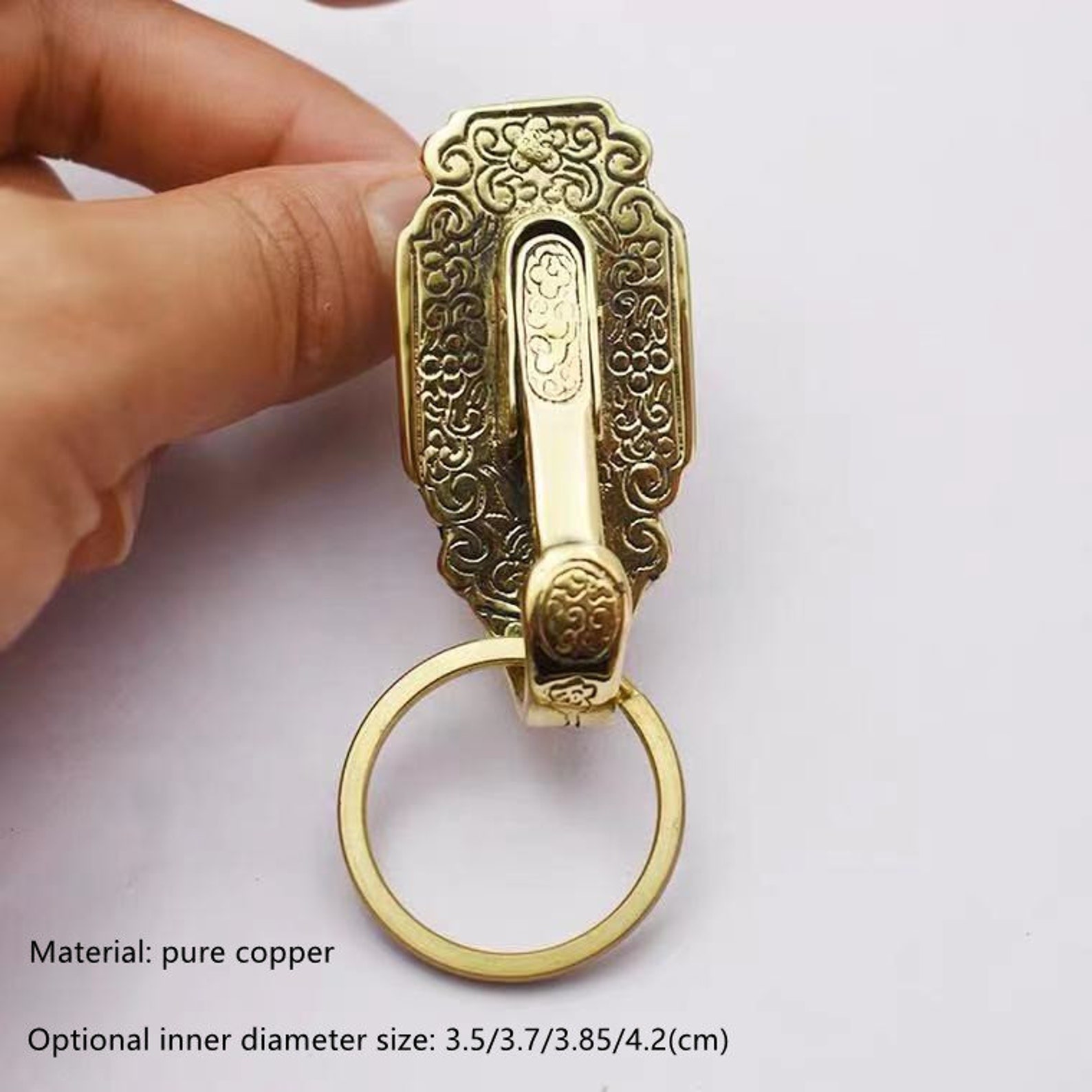 Brass Loop Belt Buckle Keyring Key Chain Belt Making Men's Etsy