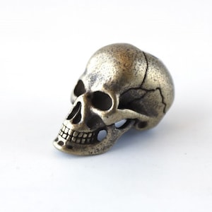 Handmade Paracord Beads and Charms / Metal Paracord Knife Lanyard Accessories / Beard Bead / Retro Skull