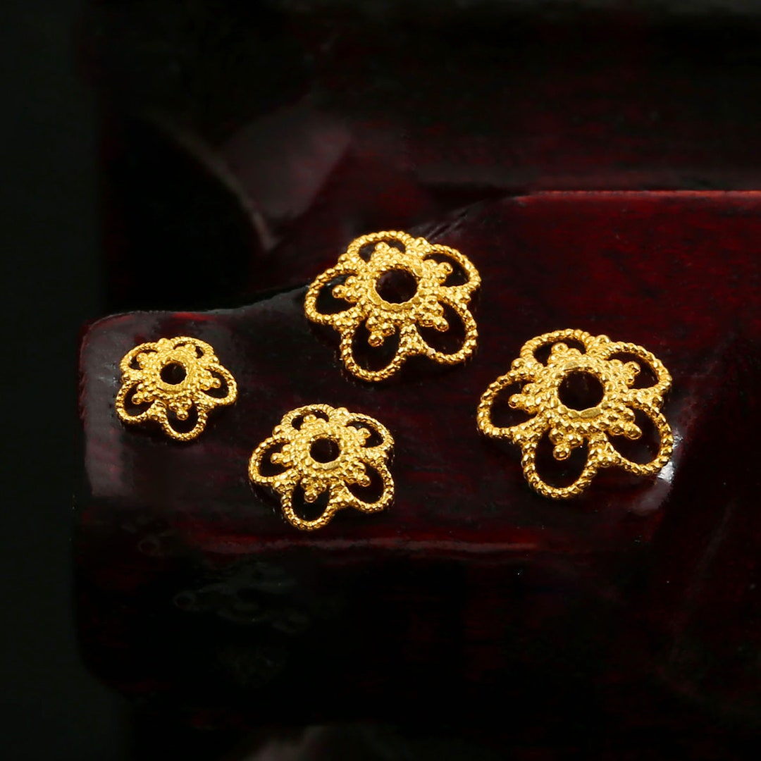 BronaGrand 200 tappi di perle in argento tibetano a forma di fiore in lega, distanziatori di perle in stile bali, accessori per gioielli fai da te, collana e bracciale, decorazione, 10 stili