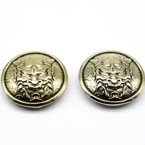 2Pcs Brass Conchos Screw Back Leather Crafting Evil Concho Handmade in detail Gold Silver Brass Bag Decoration