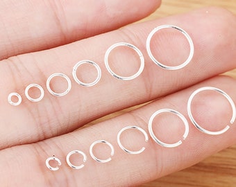 Sterling Silver Jump Ring - Open Jump Ring -  Closed Jump Ring - Ring Connectors - 3mm 4mm 5mm 6mm 8mm 10mm