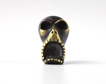 Skull Smiling Bead EDC Bracelet Paracord Keychain DIY Knives Lanyard Pendant 