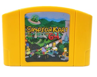 Simpsons Kart 64 Cartridge Game For Nintendo 64 N64 NTSC-U/C US