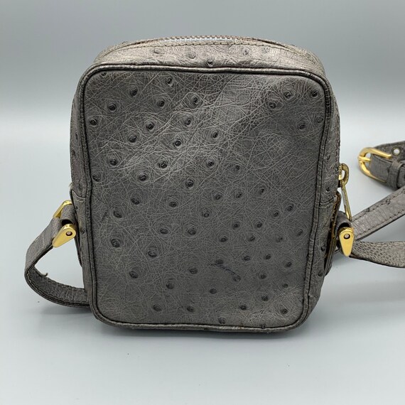 Ostrich leather crossover bag/camera bag