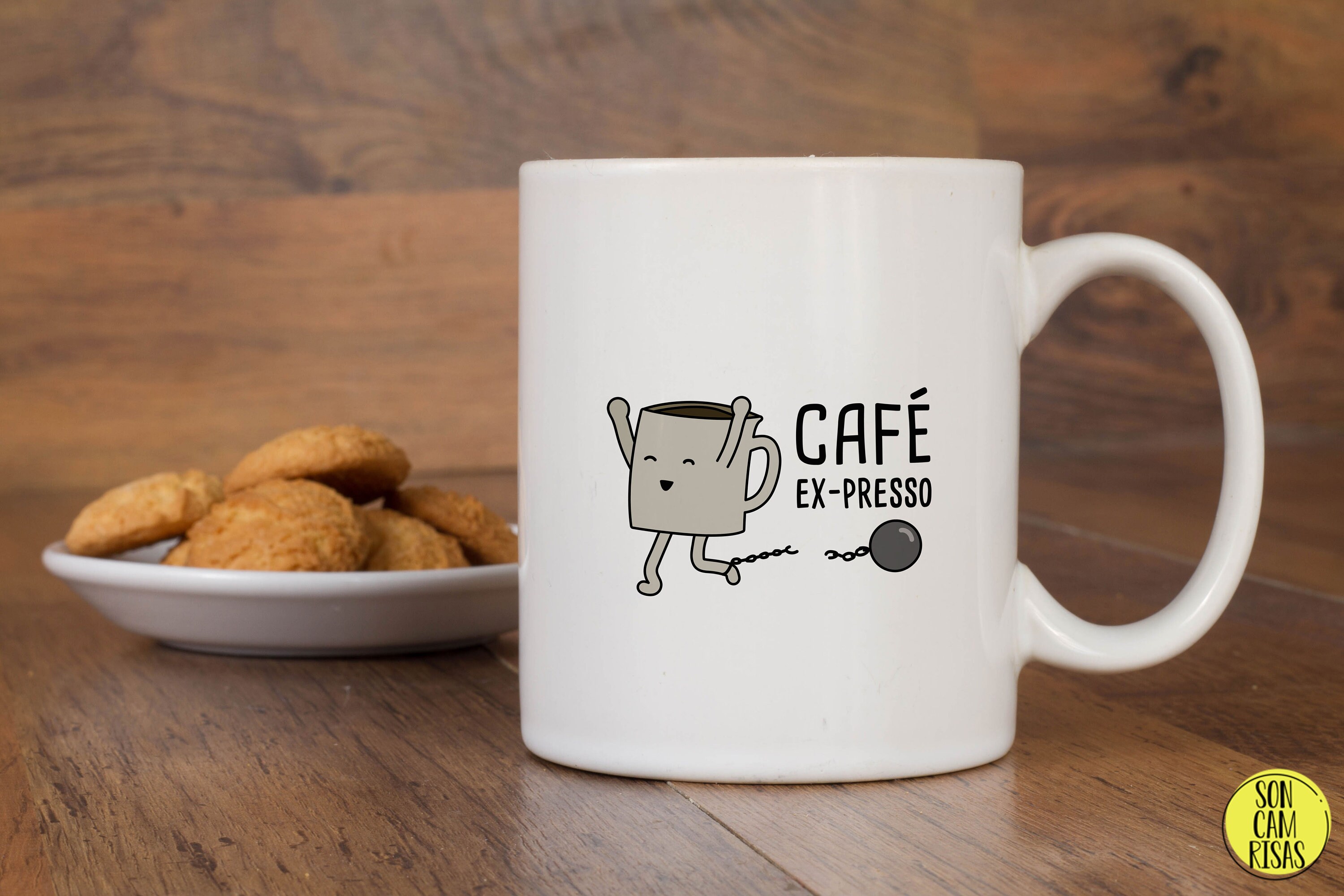 Café Ex-Presso Coffee Mug Cute Spanish Mug Funny Cartoon | Etsy