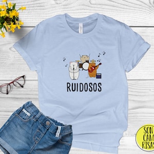 Ruid-Osos Divertente Camicia Spagnola , Camiseta Espanol , Gioca su parole Cartone animato in spagnolo , Divertente Puns Unisex T Camicia