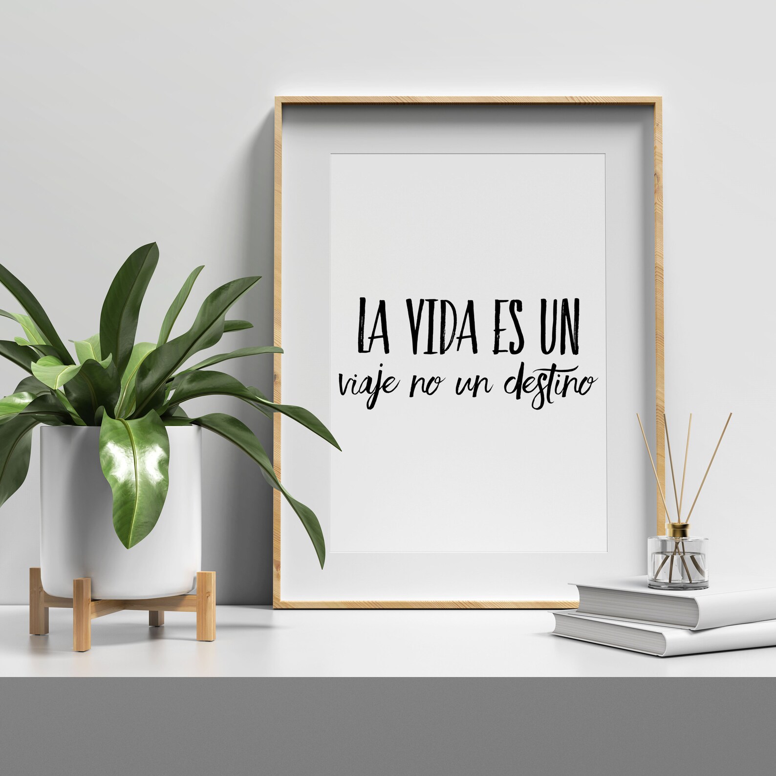 La Vida Es Un Viaje No Un Destino Quote Printable Wall Art Spanish ...