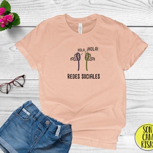 Redes Sociales Cute Camicia Spagnola , Camiseta Espanol , Gioca su parole Cartone animato in spagnolo , Divertente Puns Unisex T Camicia