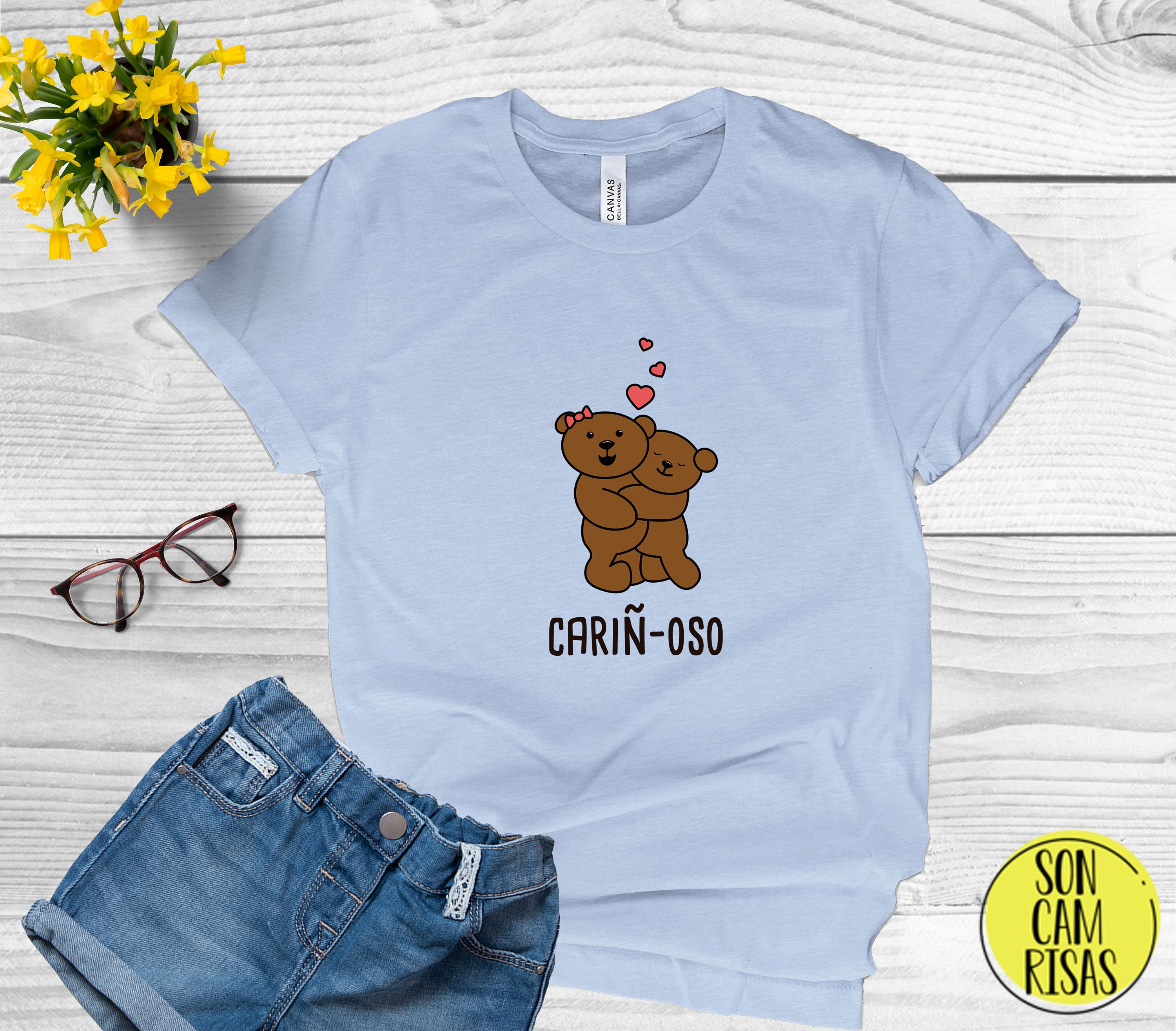 Cariñoso Cute Spanish Shirt , Camiseta Espanol , Play on Words Cartoon