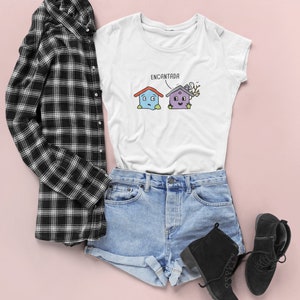 Encantada Cute Camicia Spagnola , Camiseta Espanol , Gioca su parole Cartone animato in spagnolo , Divertente Puns Unisex T Camicia