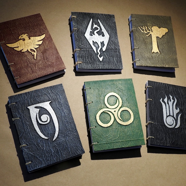 Skyrim Inspired 14 x 10 cm Coptic Bound Notebooks