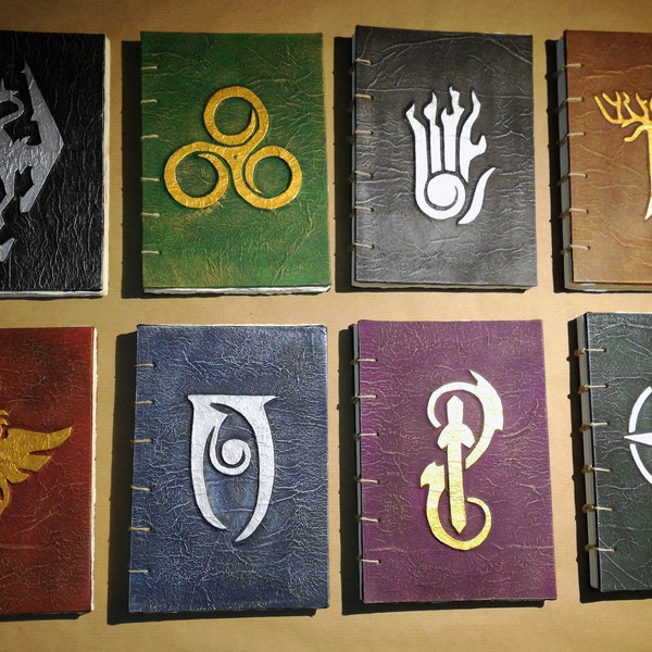 Carnets de notes coptes 18 x 12,5 cm inspirés de Skyrim