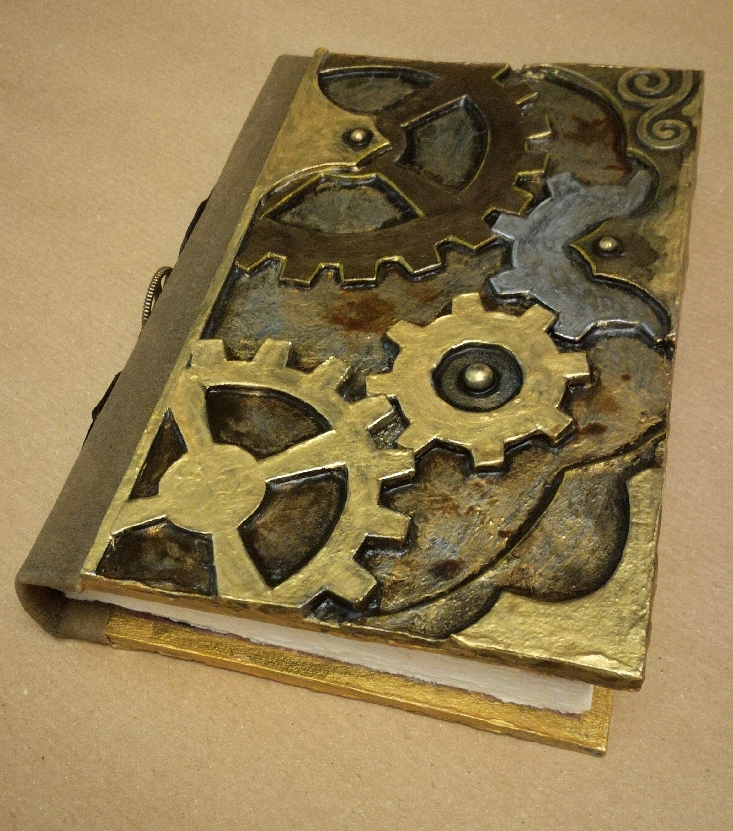 スチーム STEAM アンティークブック　本 Steampunk A6 Notebook - Etsy