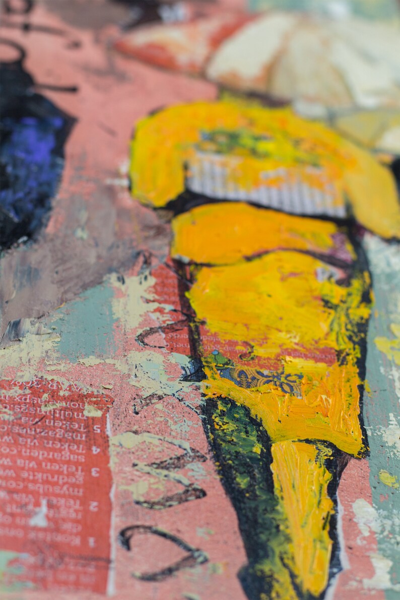 Oil Painting on Wooden Canvas by Mielie tokyo Etsy