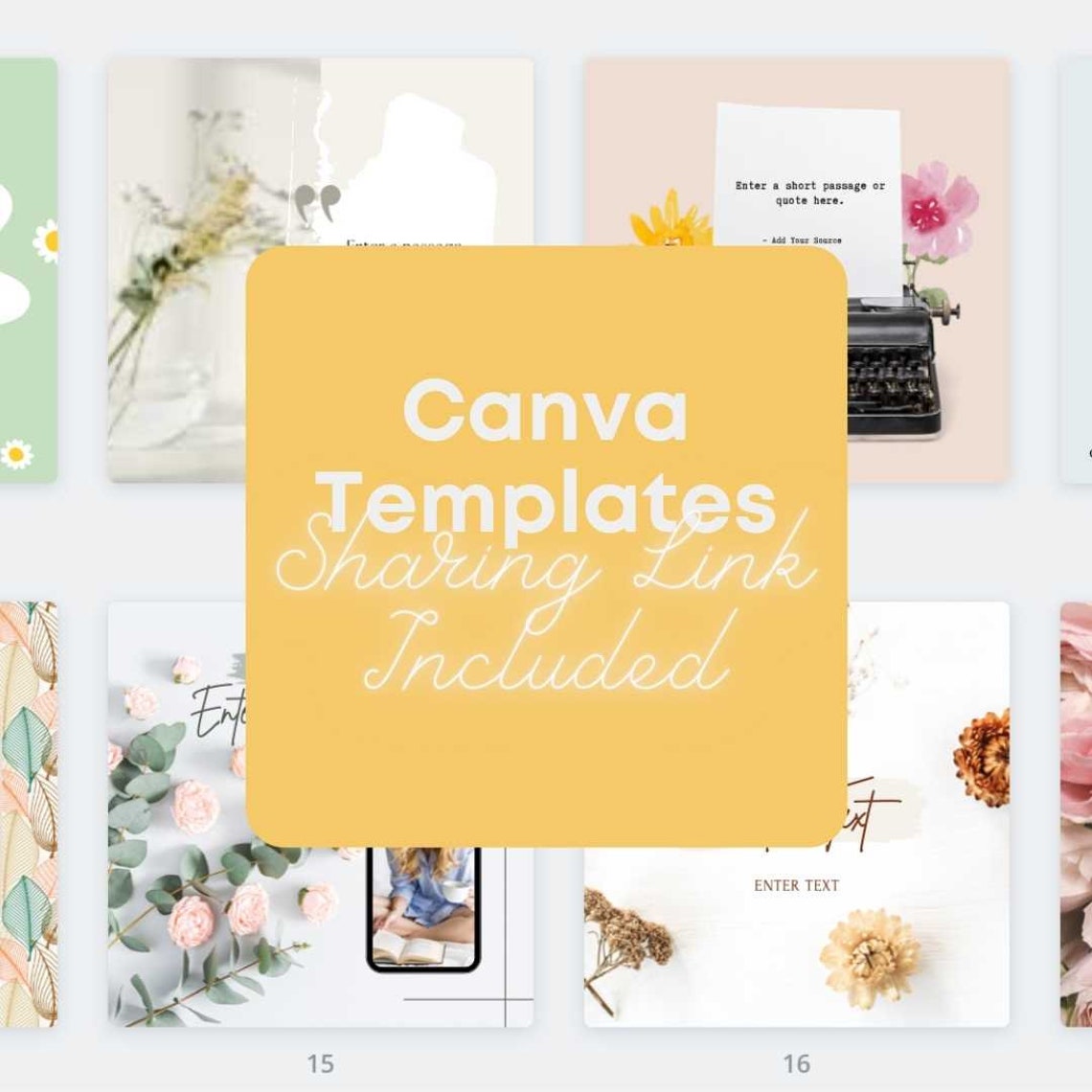 20 Cottagecore Instagram Templates for Writers Canva Etsy