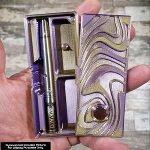 Dynavap Dinky Simrell MVS Pour Dichromatic Purple Gold Designer Stash Crate DSMVS