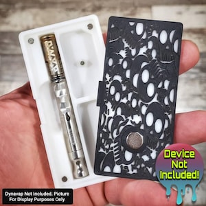 Dynavap Dinky SKULLY Designer Stash Crate DS92/DS109 HD Pure White/Carbon Black