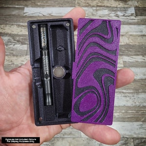 Dynavap Dinky V2 Custom Designer Pour Stash Crate DS92 V2 or DS109 XL V2 Galaxy Spark Black & Purple Spark Dual Color Enclosure