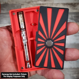 Dynavap Dinky Rising Sun Designer Stash Crate DS92/DS109 HD Blood Red/ Onyx Black
