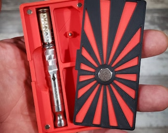Dynavap Dinky Rising Sun Designer Stash Crate DS92/DS109 HD Blood Red/ Onyx Black