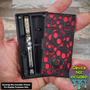 Dynavap Dinky Skully Designer Stash Crate DS92/DS109 Carbon Fiber X With Base Color Of Your Choice