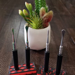 SKC Dynavap Vapcap Essential Oils/Perfume CF Toolz Set With Carbon Fiber Handles & Optional Stand New Magnetic Bases
