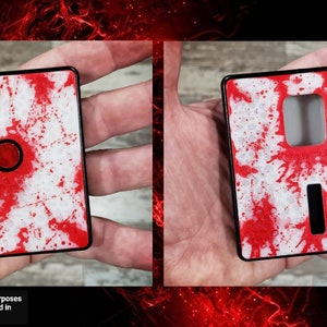 Billet Box Rev4 SKC Trypop Panel Set Big Boro/DNA Window Pearl White w/ Blood Red Desecrated Splatter