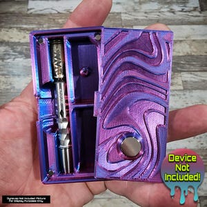 Dynavap Dinky Custom Dichromatic Designer Pour Stash Crate DS92 / DS109 Sapphire Ruby Enclosure