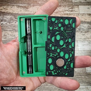 Dynavap Dinky SKULLY Designer Stash Crate DS92/DS109 HD Dark Zombie Green/Carbon Black