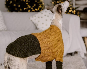Whippet sweater Large dog clothes Italian greyhound jumper Hand knit dog wear