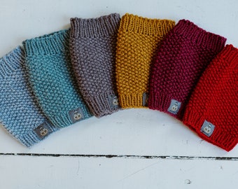 Hand Knit Wool Dog Snood: Whippet Neck Warmer Scarf