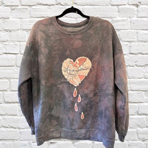 Time Heals All Wounds Batik Shirt /Hand Painted Batik - Sweatshirt