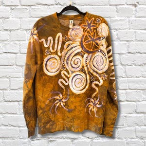 Twilight Enchantment Batik Shirt - Hand Painted Batik - Unisex Sweatshirt - Size Xtra Large