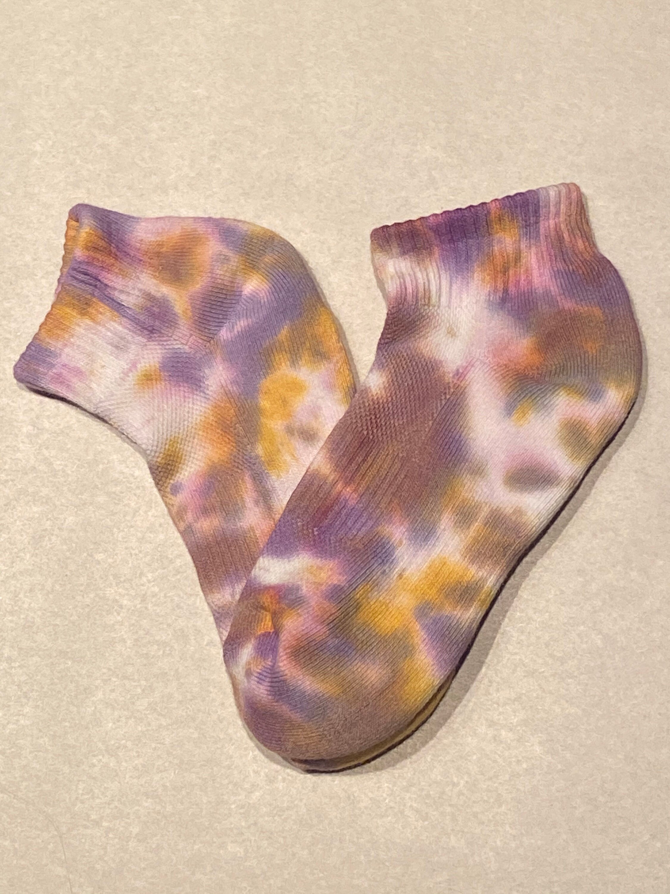 Hand Dyed Tie Dyed Quarter Length Athletic Socks | Etsy