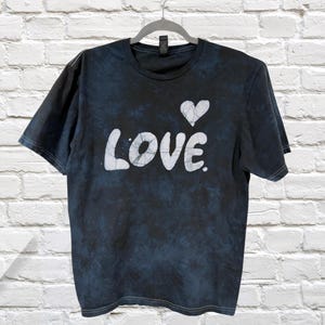 Love Batik T-Shirt - Unisex Hand Painted Batik Shirt - Size Medium