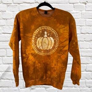 Rustic Roots - Pumpkin   Batik Sweatshirt - Hand Painted Sweatshirt - Unisex Sizes Small and Medium