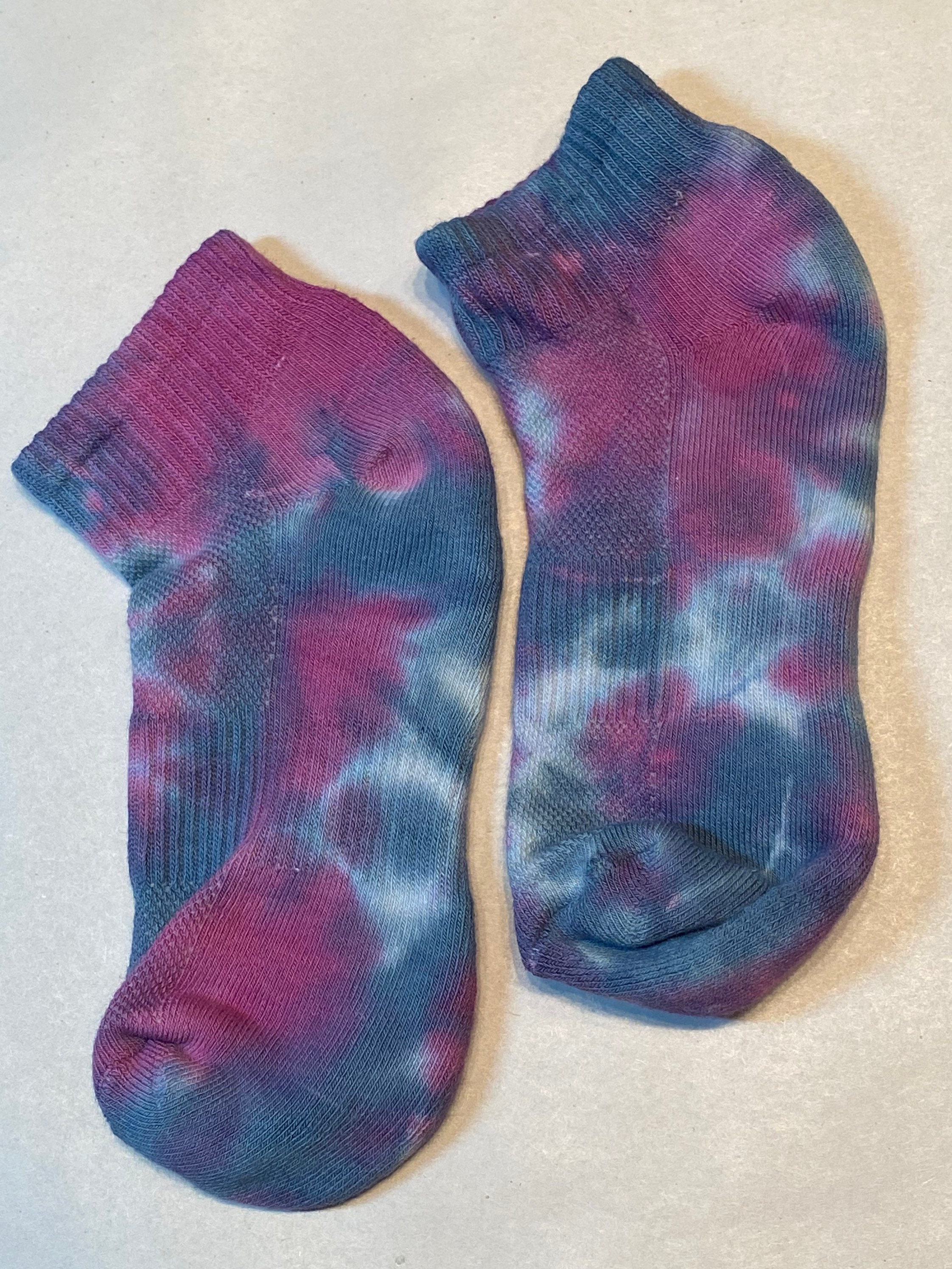 Hand Dyed Tie Dyed Quarter Length Athletic Socks Muted | Etsy