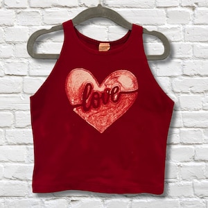 Love Batik Shirt - Love Hand Painted Batik - Yoga Shirt - Sports Bra - Dancewear - Women’s Size Small